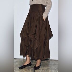ZARA Voluminous Midi Skirt